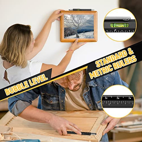 BIIB Gifts for Men, Stocking Stuffers for Men, 6 in 1 Multitool Pen Tools Gadgets for Men, Unique Gifts for Dad, Christmas Birthday Gifts for Men Who Have Everything, Husband, Grandpa, DIY Handyman