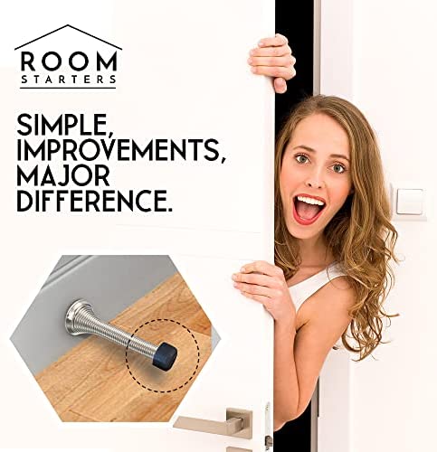 Door Stop Bumper Tips - 20 Pack Black Silicone Rubber Replacement Stopper Ends with Universal Fit by ROOM STARTERS