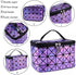 UBMSA Makeup Bag,Travel Bag Essentials with Mirror for Women Girls Gifts,Cosmetics Bag Case Storage,Travel Size Toiletries for Brush Jewelry Organizer Accessories (Purple)