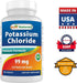 Best Naturals Potassium Chloride Supplement 99mg 400 Tablets - 3rd Party Lab Tested