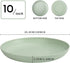 6 PACK 10 Inch Lightweight Wheat Straw Plates, SGAOFIEE Unbreakable Wheat Straw Plates, Reusable Plate Set, Dishwasher & Microwave Safe, Healthy for Kids Children & Adult