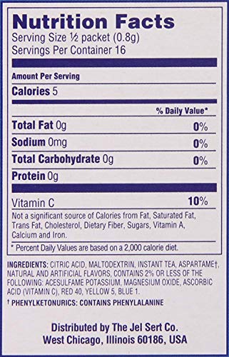 Wyler's Light Singles To Go Powder Packets, Water Drink Mix, Raspberry, 8 Packets per Box, 96 total Packets (Pack of 12)