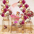 Burgundy Rose Gold Confetti Balloons of 15pcs for Burgundy Birthday Party Decorations Women/Rose Gold Latex Balloons for Maroon Rose Gold Wedding Party Background 2022 Graduation Decorations