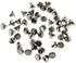 PSCCO 100pcs Bullet Cone Rivets Spike Studs Bead Sewing Bracelets Sew On,Stick On,DIY Garments Accessories 8mm (Silver+Light Golden)