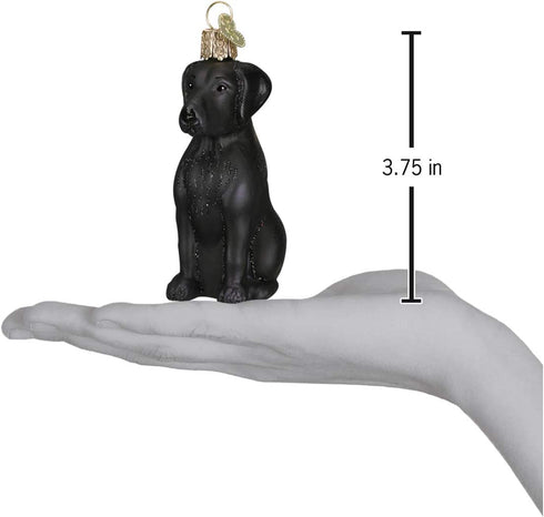 Old World Christmas Black Labrador Dog Collection Glass Blown Ornaments for Christmas Tree