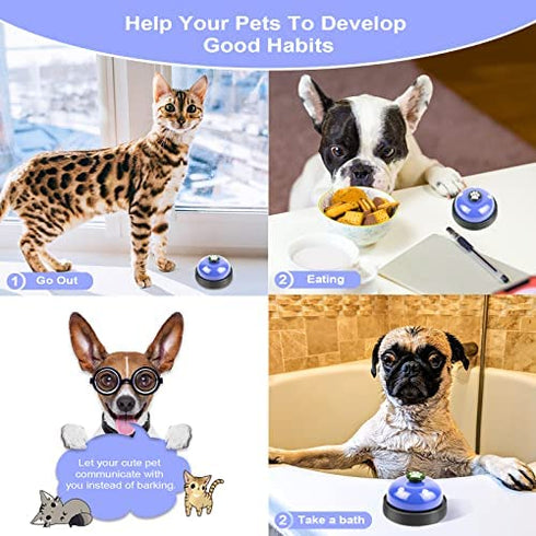 VIMOV Pet Training Bells, Set of 2 Dog Bells for Potty Training and Communication Device Blue…