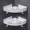 Gricol Shower Caddy Bathroom Corner Shelf with Hooks, Shampoo Holder Organizer, No Drilling Adhesive Basket Storage Wall Mounted Bathtub Organizer, 2 Pack