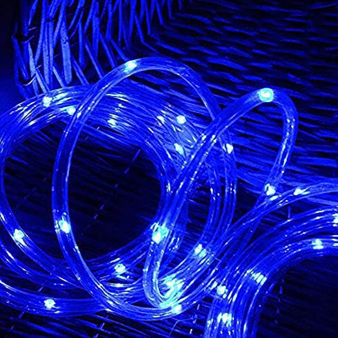 lychee Solar Rope Lights Outdoor 16.5ft 50LED Waterproof Solar Power String w/ Light Outdoor Rope Lights Ideal for Home Garden Party Wedding Decoration (Blue)