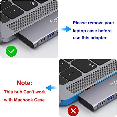 USB C Adapter for MacBook Pro/MacBook Air M1 2020 2019 2018 13" 15" 16", 6 in 1 USB-C Hub MacBook Pro Accessories with 3 USB 3.0 Ports,USB C to SD/TF Card Reader and 100W Thunderbolt 3 PD Port