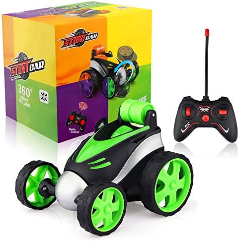 EpochAir Remote Control Car - Rc Stunt Car for Boy Toys, 360 Degree Rotation Racing Car, Rc Cars Flip and Roll, Stunt Car Toy for Kids (Green)