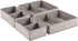 mDesign Soft Fabric Dresser Drawer and Closet Storage Organizer Set for Child/Kids Room, Nursery, Playroom, Bedroom - Rectangular Organizer Bins with Textured Print - Set of 4 - Linen/Tan