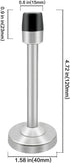 Door Stopper, Long Door Stops, 304 Stainless Steel Sound Dampening Door Stop Bumper Wall Protector, Brushed Door Stop Door Holder for Home Office Garage 5 inch 1 Pack Silver