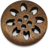 20 Pcs Brown Snowflake Carved 4 Holes Wood Buttons Wooden Sewing Buttons for DIY Craft