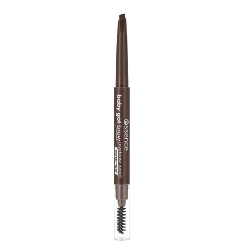 essence | Baby Got Brow! Eyebrow Pencil | Long Lasting & Waterproof with Spoolie | Vegan, Cruelty Free, Formulated without Parabens, Preservatives, Oil & Alcohol (20 | Brunette)