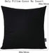 4-Pack 100% Cotton Comfortable Solid Decorative Throw Pillow Case Square Cushion Cover Pillowcase Sublimation Blank Pillow Covers(Cover Only,No Insert) (26x26 inch/ 66x66cm, Black)