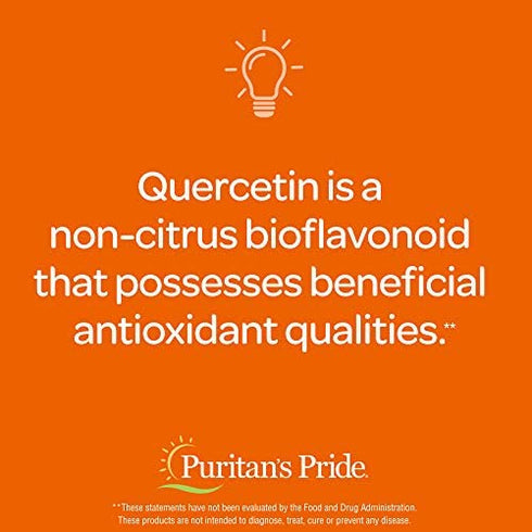Puritan's Pride Quercetin Dihydrate Plus Vitamin C 1400 Mg, Supports a Healthy Immune System, 100 Count, (8039)