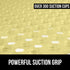 Gorilla Grip Patented Bath Tub and Shower Mat 35x16, Machine Washable, Extra Large Bathtub Mats with Drain Holes and Suction Cups to Keep Floor Clean, Soft on Feet, Bathroom Accessories, Yellow Opaque