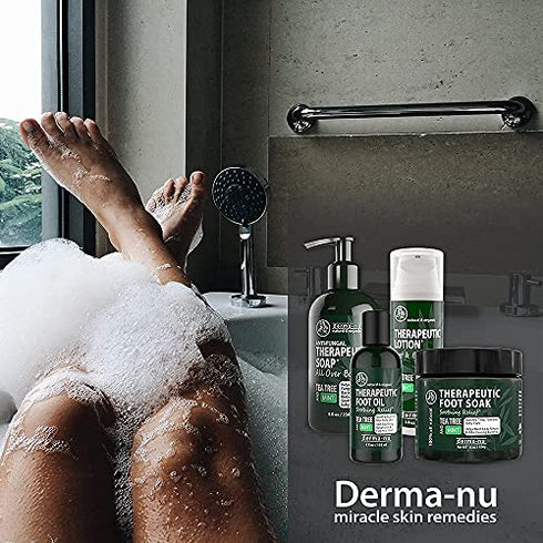 Antifungal Antibacterial Soap & Body Wash - Natural Anti-Fungal Treatment with Tea Tree Oil for Jock Itch, Athletes Foot, Body Odor, Nail Fungus, Ringworm, Eczema & Back Acne - For Men and Women - 8oz