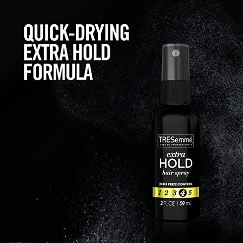 TRESemmé Tres Two Spray with Extra Hold Non-Aerosol Hairspray, Travel Size, Extra-Firm Control, Strong Hold with Touchable Feel, Humidity Resistant, Frizz Control, 2 pk – 2 oz Bottles