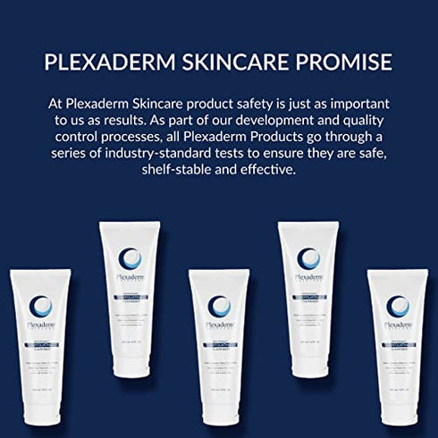 Plexaderm Peppermint Exfoliating Skin Cleanser, Hydrating Facial Cleanser, Gentle Cleanser for Pore Minimizer & Acne Face Wash, Exfoliating Cleanser