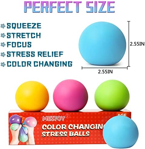 Stress Balls for Kids - Squishy Stress Ball Fidget Toys Small Stress Balls Nedoh Stress Balls Color Changing Sensory Stress Balls Anxiety Relief Squeeze Toys
