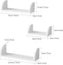 SRIWATANA White Floating Shelves, Solid Wood Wall Shelves Set of 3, Rustic Storage Shelves for Bedroom, Living Room, Kitchen, Bathroom - White
