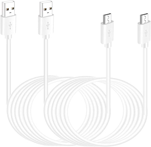 SIOCEN 2 Pack 16.4FT Micro USB Cable Power Extension Cord for Wyze Cam,WyzeCam Pan,YI Cam,YI Dome Home Camera,Kasa Cam,Oculus Go,Furbo Dog,Nest Cam,Blink,Long Charging Wire for Security Cameras