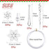 FEPITO 57 PCS Acrylic Christmas Decoration Acrylic Snowflake Icicles Christmas Icicle Snowflake with Crystal Line Ornaments Set for Christmas Tree Decorations