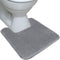 Gorilla Grip Thick Memory Foam Bathroom Rug for Toilet Base, Soft Absorbent Velvet Topside Floor Mats, Square Shape Contour Mat, Machine Wash, Cushioned Luxury Rugs for Bath Room, 22.5x19.5, Graphite