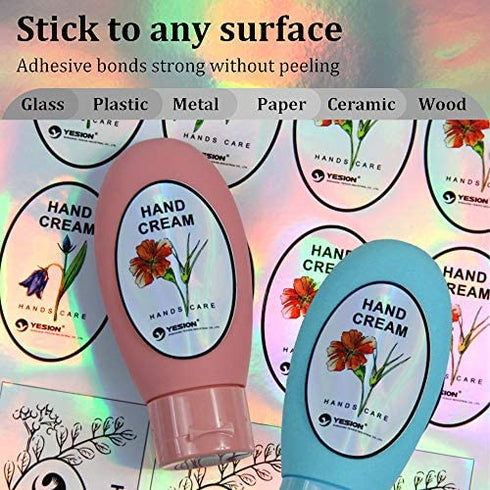 MECOLOUR Printable Holographic Sticker Paper 8.5'' * 11'' 20 Sheets Premium Rainbow Vinyl for Cricut Waterproof Dries Quickly Vivid Colors, Holds Ink Well- Tear Resistant for Inkjet & Laser Printer