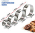Cookie Cutter Set, 4 Pc. Kit, Measuring 2'', 3'', 4'' and 5'', Round Metal Baking Rings for Pastry, Biscuits, and Dough Cutting, Heavy Duty and Reusable, Multiple Sizes