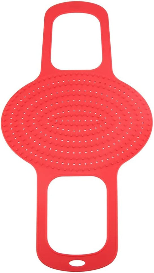 Turkey Lifter Food Grade Silicone Reusable Heat Resistant Non Stick Chicken Turkey Meat Lifter Mat Baking Pan Kitchen Tool(Red)