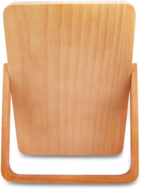AlierKin Tabletop Vanity Makeup Mirror, Rectangle, Pine Wood