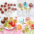 TAIHUIMY 360Pcs 6inch Lollipop Sticks, Cake Pop Lollipops, Chocolates and Cookies Bag Set Including 120 Parcel Bags, 120 Papery Treat Sticks, 120 Gold Twist Ties