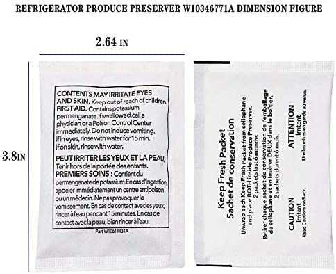 Primeswift W10346771A Refrigerator Produce Preserver (10 Packets-5 Pack),Replacement for EA3503014,PS3503014