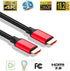 4K HDMI Cable 10ft, HDMI Cord (10 feet HDMI to HDMI, Top Series) Supports (4K@60HZ, 1080p FullHD, UHD, Ultra HD, 3D, High Speed with Ethernet, ARC, PS4, Xbox, HDTV) by XXONE (10ft)