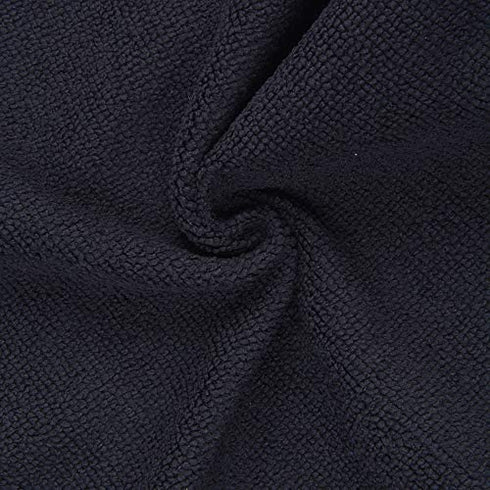 SINLAND Microfiber Dish Cloth for Washing DishesBest Kitchen Washcloth Cleaning Cloths with Poly Scour Side 12Inchx12Inch 5Pack, Black