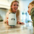 Non-tipping 10oz Double Wall Insulated Stainless Steel Stemless Travel Wine Tumbler w/ Easy Slide Lid - White