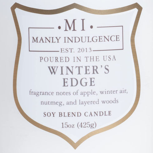 Manly Indulgence Winter's Edge Scented Jar Candle, Medium, Grey