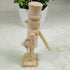 Sizet Unfinished Wood Nutcracker Ornaments Unpainted Mini Wooden Figurines, Set of 6