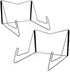 2Pcs Fold-n-Stow Book Stands, Metal Bookstand Music Book Easel Display Holder, Portable Reading Stand Book Holder, Book Bookrest for Hardcover Textbook I pad Cookbook Recipe