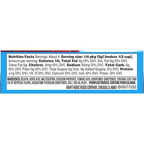 Jell-O Sugar Free Gelatin Variety, Black Cherry, Raspberry, Lemon, Lime, Strawberry, Cherry, 0.3 oz Boxes (Pack of 6) with By The Cup Mood Spoons