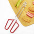Stainless Steel Kitchen Tongs Hiash Heavy Duty Cooking Tongs Good Grips 10-Inch Scissors Tongs with Comfortable Red Handle for Cooking Barbecue, Set of 2