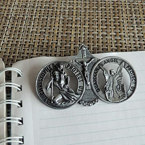 Cathedral Art St. Christopher Visor Clip, One Size, Silver