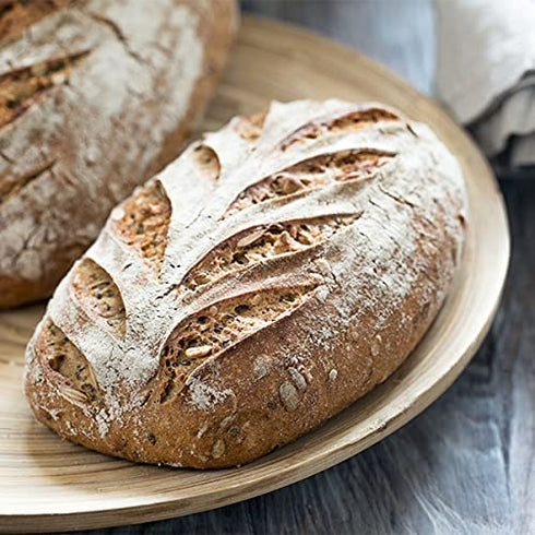 Professional Bread Proofing Basket Set - 6PCS 9inch Round Banneton Proofing Basket Kit with Stainless Steel Bread Lame & Danish Dough Whisk - Banneton Basket with Scraper & Cutter - Sourdough Bread Baking Supplies