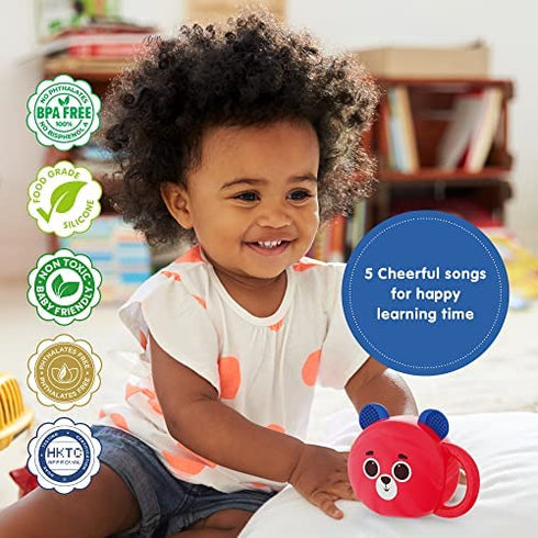Teddy tunez Baby Toys Musical Interactive Development Educational Kids Music Station Rattle Teething Safety Easy Hold Grab Sing Sensory ( 5 Learning Theme Songs Ver.)