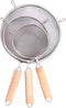 NaDale Set of 3 Stainless Steel Fine Mesh Strainers 4.92"?6.3"?7.87" Strainer Wire Sieve Sifter for Kitchen Tools Gadgets