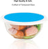 HUSANMP Clear Tempered Glass Mixing Bowl with Lid (Microwave and Dishwasher Safe) (2 quart)