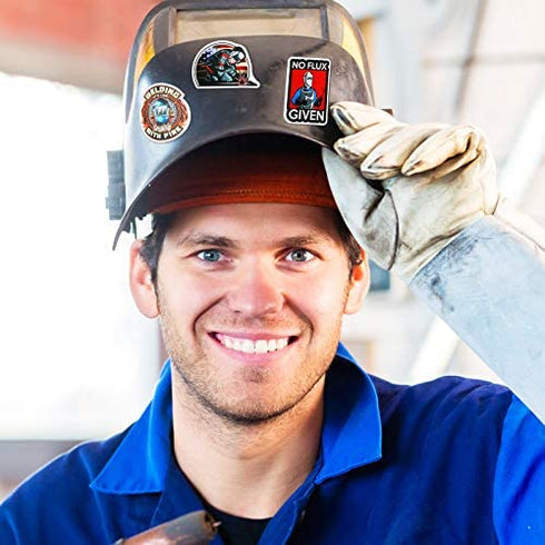 200 pieces Welding Stickers Hard Hat Stickers Welder Stickers Decals, Tool Box Stickers Funny Stickers for Helmet Welding Construction Iron Worker Lineman Oilfield Electrician Decals