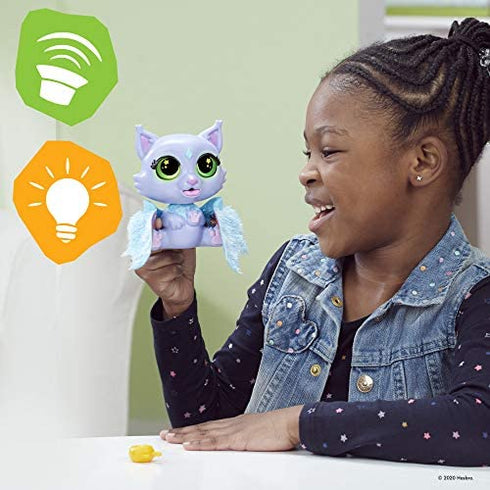 FurReal Flitter The Kitten Color-Change Interactive Feeding Toy, Lights and Sounds, Ages 4 and up